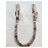 Hickok Silver Tone Tie Bar Chain