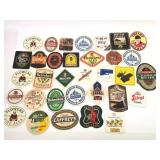 Beer Coasters Featuring Various Brands
