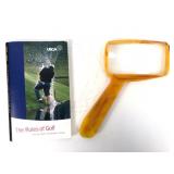 USGA Rules Of Golf Book & Magnifying Glass