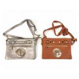 2 Metallic & Brown 9ï¿½6ï¿½ï¿½ Purses