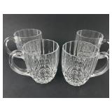 4 Cristal Dï¿½Arques Clear Glass Mugs