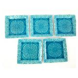 Pomegranate Roscher Blue Plates, 8 Inches