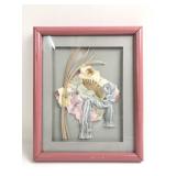 Framed Santa Fe Mixed Media Art 9ï¿½11ï¿½ï¿½