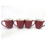 (4) Noritake Colorwave Raspberry Mugs