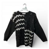 Victoria Harbour Black Sweater W/ Sequins