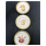 Crate & Barrel Golden Pears Plates Set