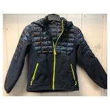 Snozu Navy Hooded Jacket With Neon Zippers