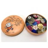 1982 Intercontinental Button Tin By Annie