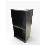 Black Wooden Storage Unit With Shelves