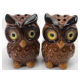 Vtg Ceramic Owl Salt & Pepper Shakers 2 3/4ï¿½ï¿½