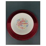 Fiesta Happy Birthday Plate & Red Charger