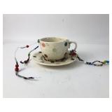 Polka Dot Hanging Planter With Beads