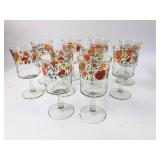 10 Corelle Wildflower Water Goblets 6 3/4 Inches