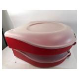 Homz Red & Clear Wreath Storage Box