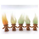 Russ Berrie Set Of 5 Troll Dolls