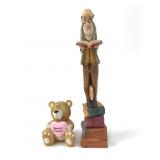 Lepi Carved Figurine & Bear Figurine Set