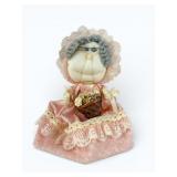 Handmade Doll With Pink Dress & Bonnet