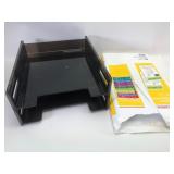 Office Depot Paper & Black Plastic Tray