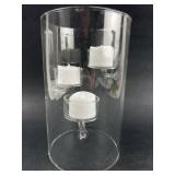 Clear Glass Candle Holder With Tea Lights