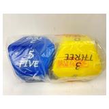 Blue & Yellow Foam Dice