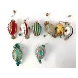 8 Vintage Handmade Christmas Ornaments