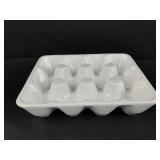 White Ceramic Egg Holder Tray