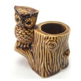 Vtg Ceramic Owl Toothpick Holder Taiwan