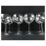 8 Engraved Wine Glasses 8ï¿½ Tall