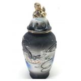 Hand Painted Dragonware Lidded Vase Japan