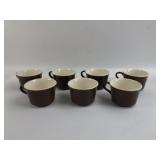 7 Brown Ceramic Coffee Cups USA