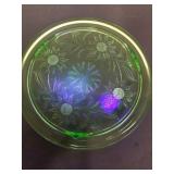 Jeanette Green Depression Glass Sunflower Plate