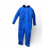 Blue Quilted Snow Suit W/ Faux Fur XXL