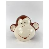 Vintage Monkey Head Ceramic Bank W/Stopper