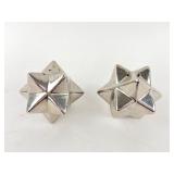 Silver Tone Stars Salt & Pepper Shakers