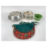 Vintage Girl Scouts Mess Kits & Bag