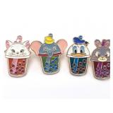 Disney Boba Tea Trading Pin Lot Of 4