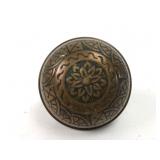 Vintage Metal Door Knob With Floral Design
