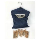 Indigo Bay Clothespin Bag & Wooden Pins