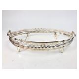 Silver-Plated Basket Tray With Handles & Feet