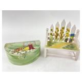 Hand-Painted Bench & Box Set