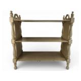 Cream Wooden 3-Shelf Display Unit