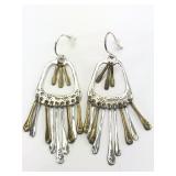 925 Thailand Silver & Brass Earrings