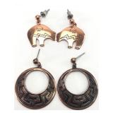 Vintage Copper Earrings By WSI