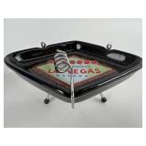 Las Vegas Ashtray With Metal Legs & Holder