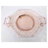 Pink Depression Glass Serving Tray