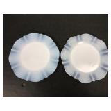 Blue Opalescent Glass Plates