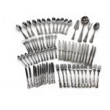 Vintage Silver Plated Silverware Service For 12