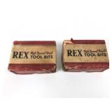 Rex High Speed Steel Tool Bits Boxes