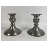 Leonard Weighted Pewter Candlestick Holders
