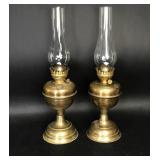Brass Large Oil Lamps With Glass Globe